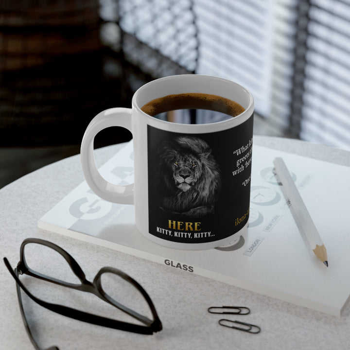 Jumbo KD Ceramic Mug - Here, Kitty, Kitty (20 oz)