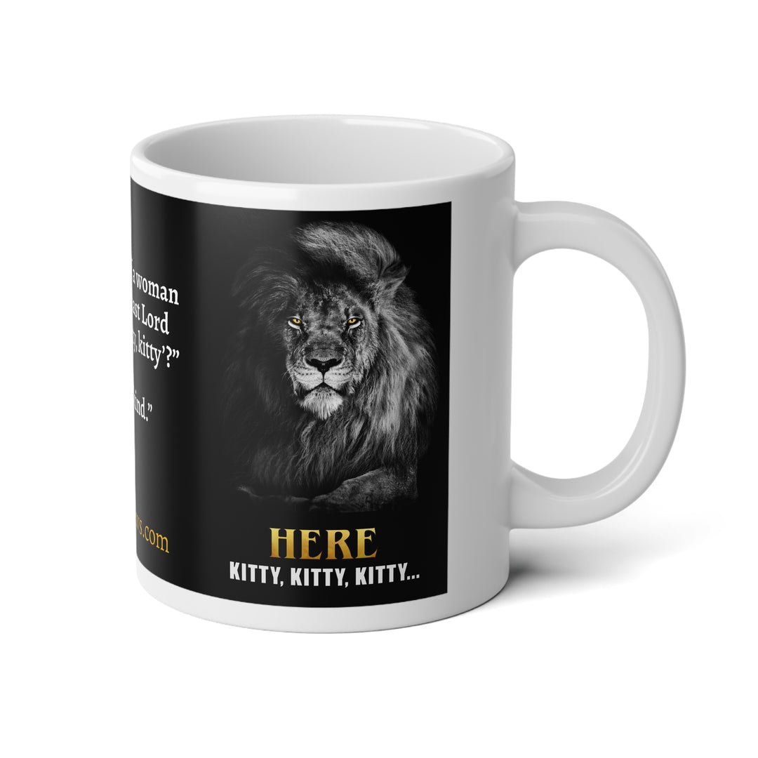 Jumbo KD Ceramic Mug - Here, Kitty, Kitty (20 oz)
