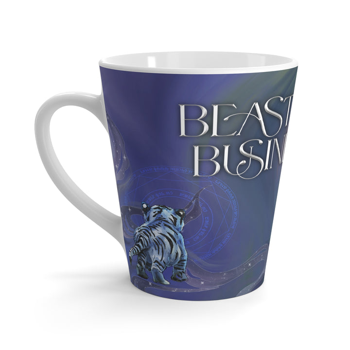 Hidden Legacy Latte Mug(12 oz) — Beast Business (Tiger, left side.)
