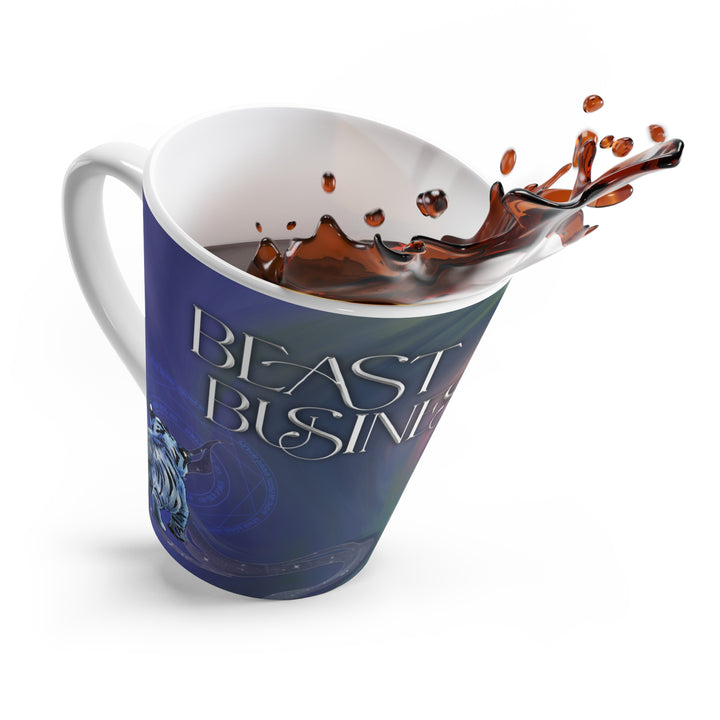 Hidden Legacy Latte Mug(12 oz) — Beast Business (Tiger, left side.)