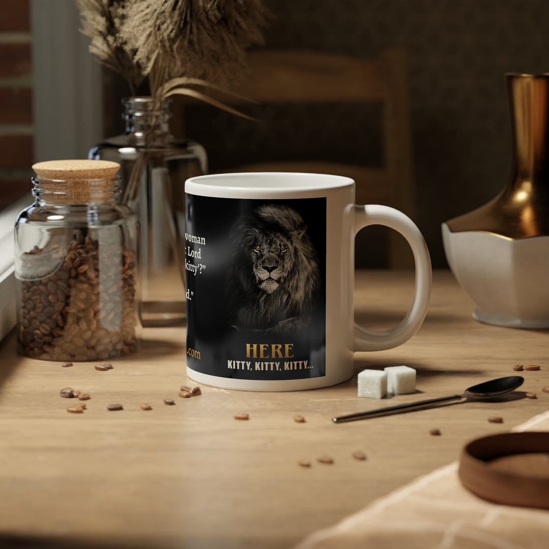 Jumbo KD Ceramic Mug - Here, Kitty, Kitty (20 oz)
